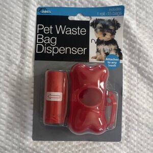 Duke's Pet Waste Bag Dispenser Attaches to Any Leash with 1 Roll (15 Bags)
